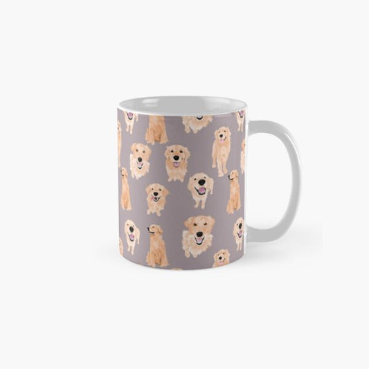 Golden Retriever Classic  Mug Cup Printed Coffee Photo Picture Handle Round Design Image Simple Drinkware Tea Gifts